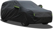 Copertura per garage auto impermeabile, resistente alla polvere, alla terra, alla neve e alle radiazioni UV (350-530cm) (Nero 410-430cm per SUV)