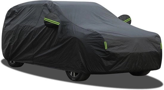 Copertura per garage auto impermeabile, resistente alla polvere, alla terra, alla neve e alle radiazioni UV (350-530cm) (Nero 410-430cm per SUV)