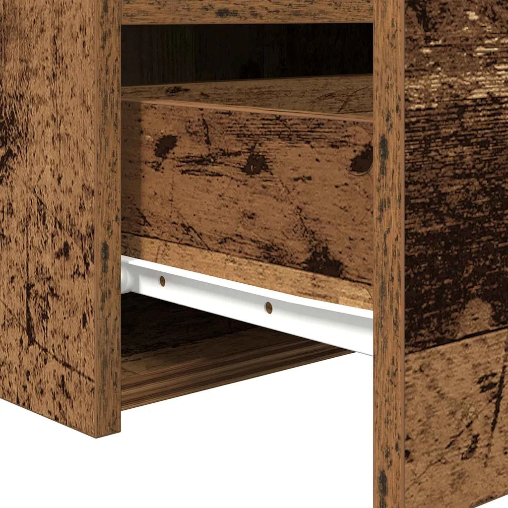 Comodino | Armadio da Notte | Mobiletto da notte con cassetto Legno vecchio 50 x 40 x 45 cm