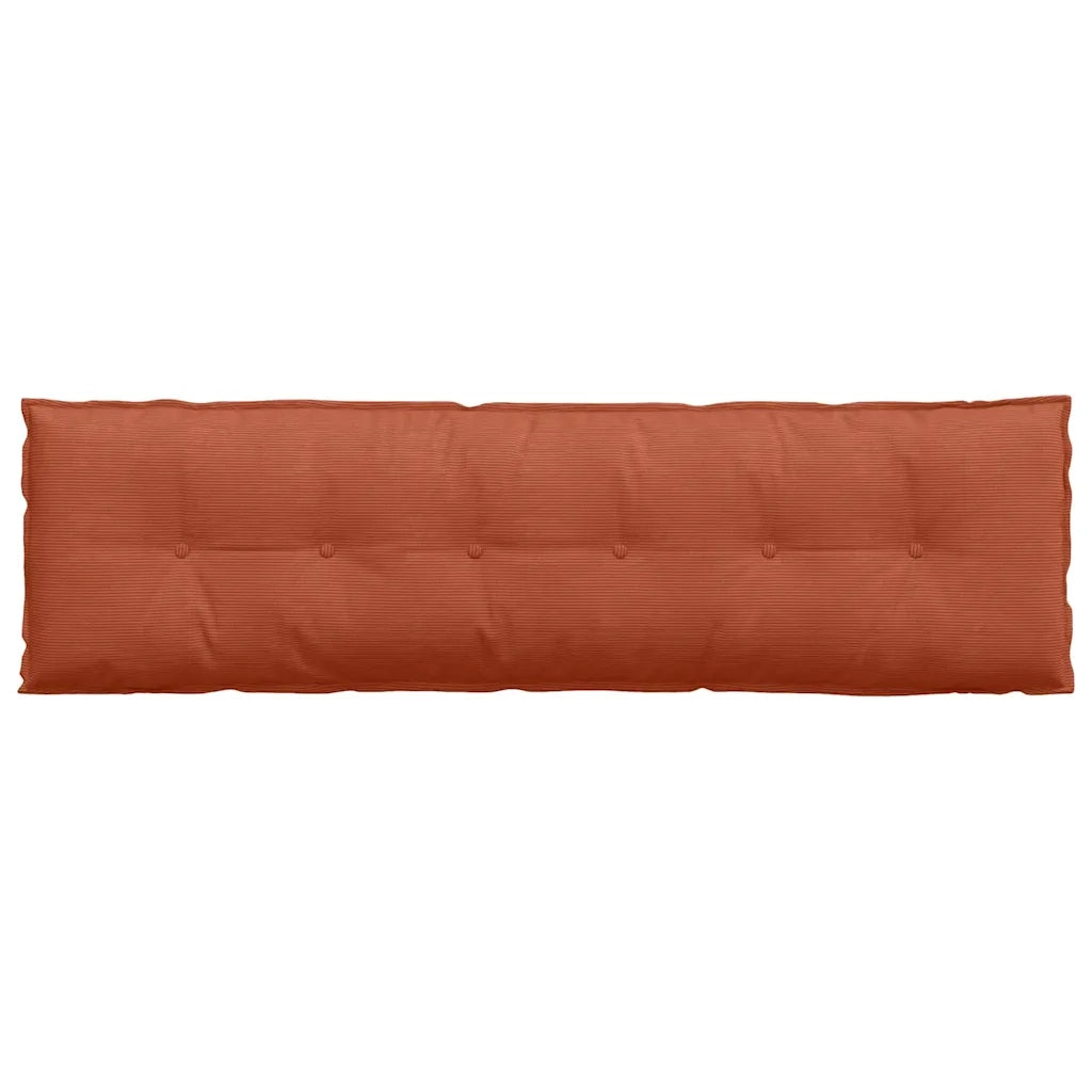 Cuscino per Schiena Rosso Arancio 180 x 50 cm Tessuto in Cords
