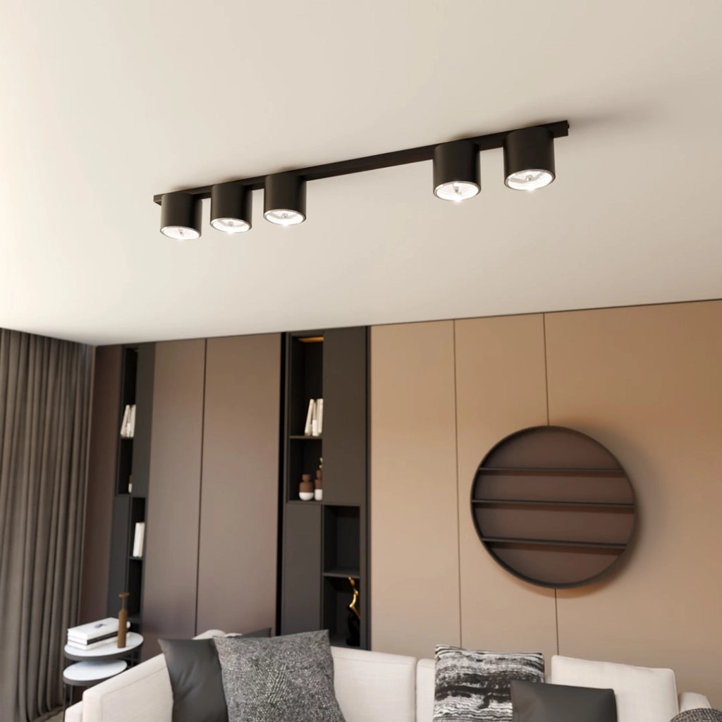 Barra faretti nera minimal 116 cm 5xES111 NANO Emibig