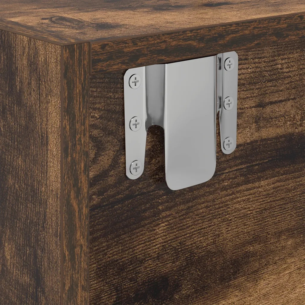 Mobili TV 2 pz Rovere Fumo 60x31x25,5 cm Legno Multistrato 861499