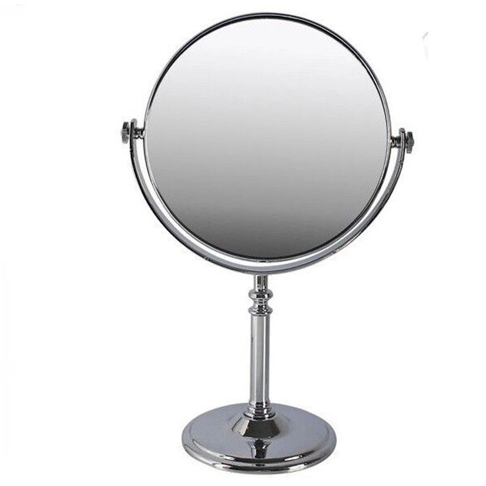 Trade Shop - Specchio Da Tavolo 8" Girevole Make Up Trucco Accessorio Bagno Donna 31cm 52772 -