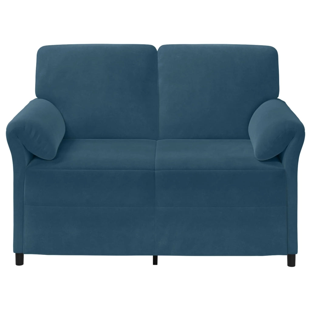 Divano a 2 Posti Blu 138 x 83 x 95 cm Velluto 42033948