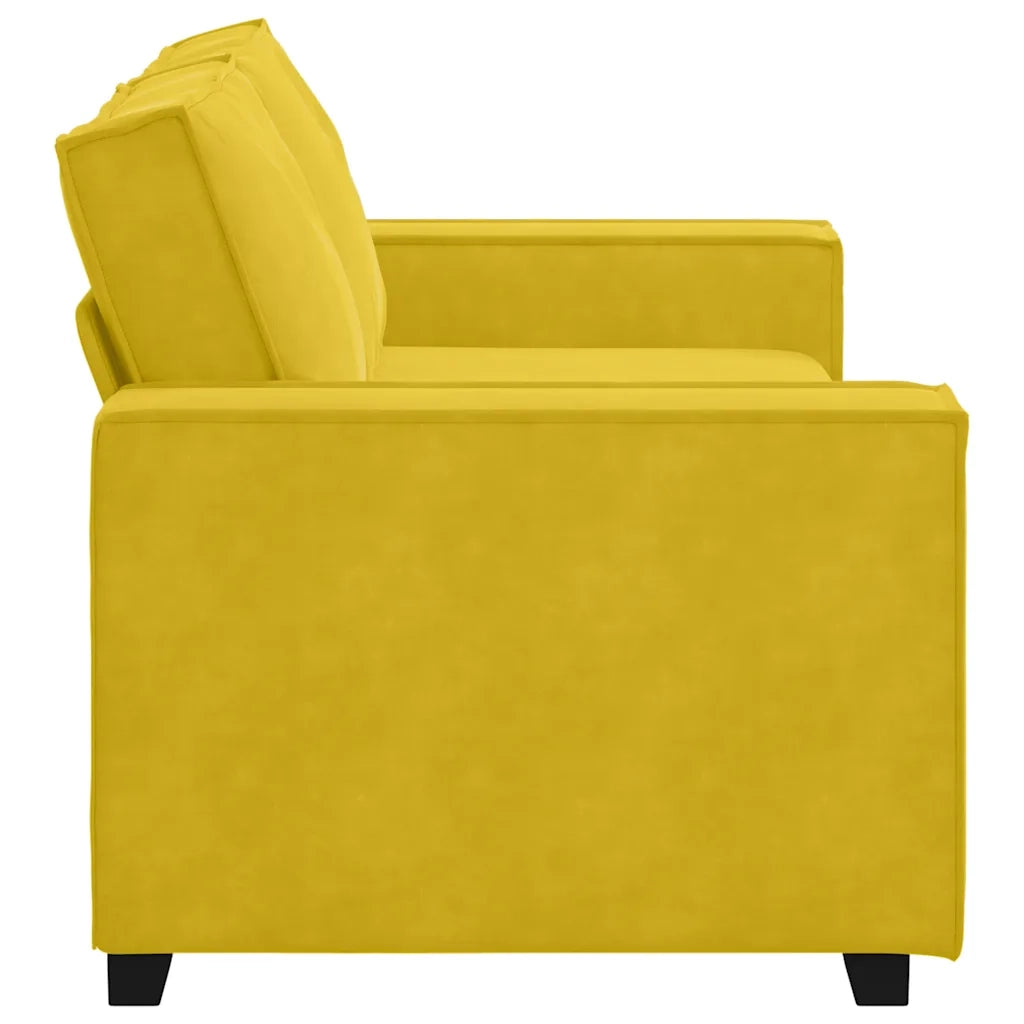Divano a 2 Posti-Sofa 2 Posti giallo 140 cm in Velluto 135246