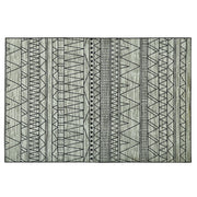 Tappeto Nero e grigio poliestere 160 x 230 cm a pelo corto motivo geometrico