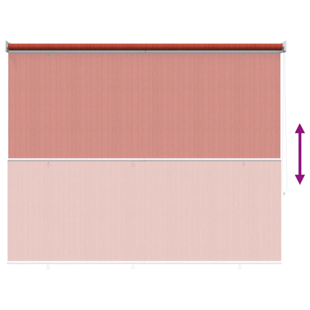 Tenda a Rullo Esterno Blocco UV 90% Terracotta 120 x 140 cm 42035989