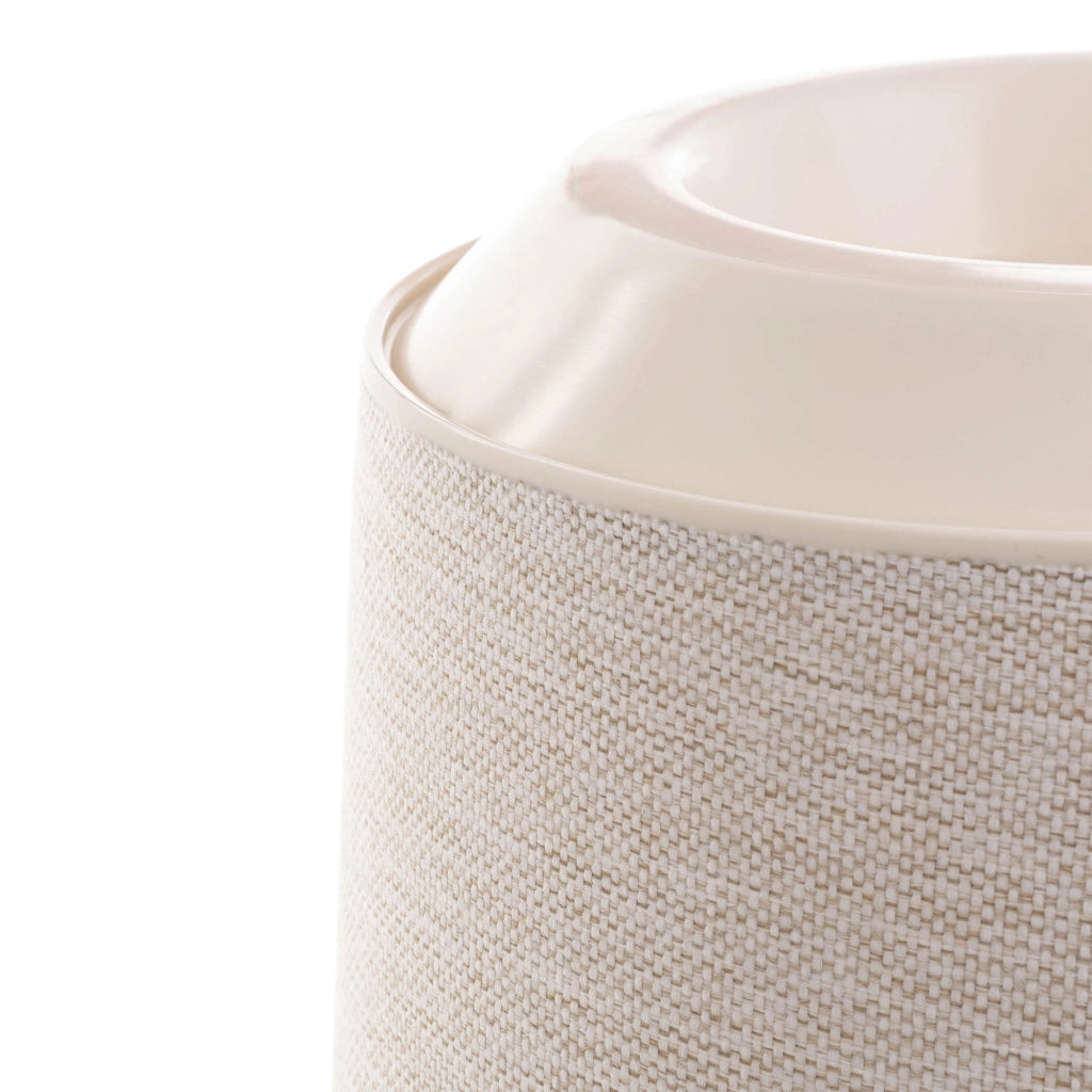 Vaso da fiori KADAX, vaso da fiori, coperchio in plastica, crema, 25 cm
