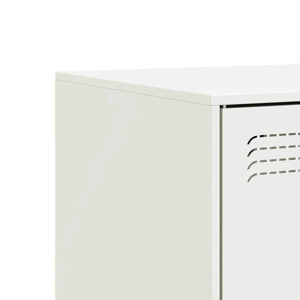 Mobile TV multimediale scaffale TV credenza mobile TV sala da pranzo soggiorno camera da letto 2 pezzi 67 x 39 x 44 cm acciaio bianco 02_0028539