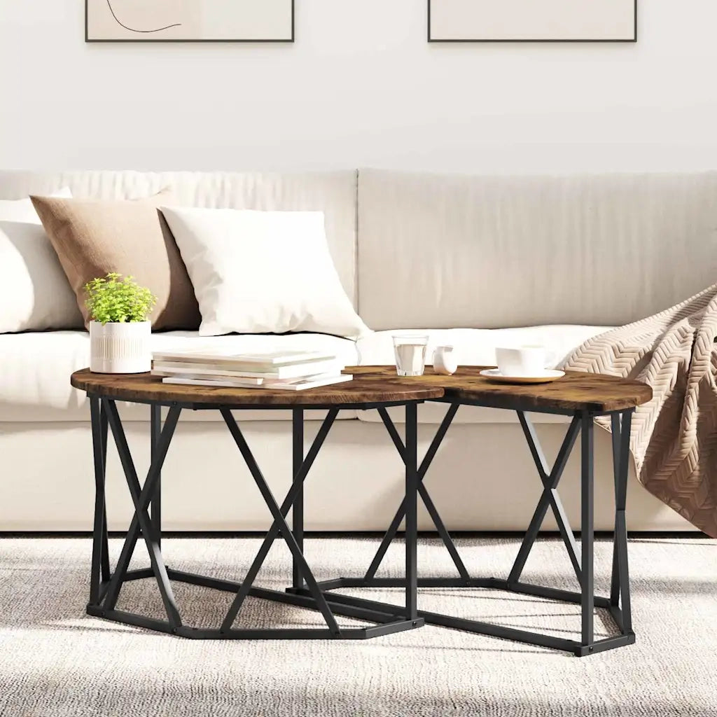 Tavolino da salotto Rovere fumé 80 x 80 x 42 cm 868251