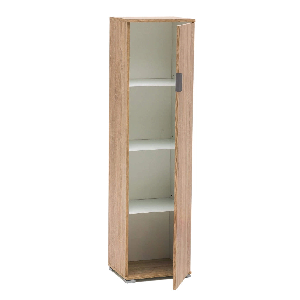 Armadietto da Bagno un anta 4 ripiani in Legno Composito cm 40x33x151 - ZAK