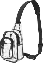 Borsa trasparente da spalla, borsa trasparente da portare a tracolla, borsa da spalla trasparente, borsa da petto trasparente per donna uomo città stadio lavoro concerto viaggio