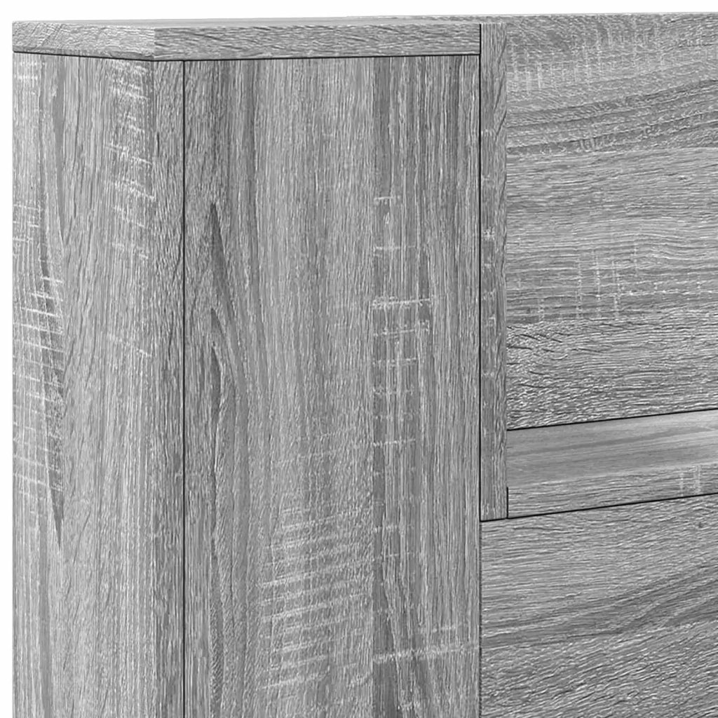 Testiera-Testata Decorativa Grigio Sonoma 120 x 16,5 x 103,5 cm Legno multistrato