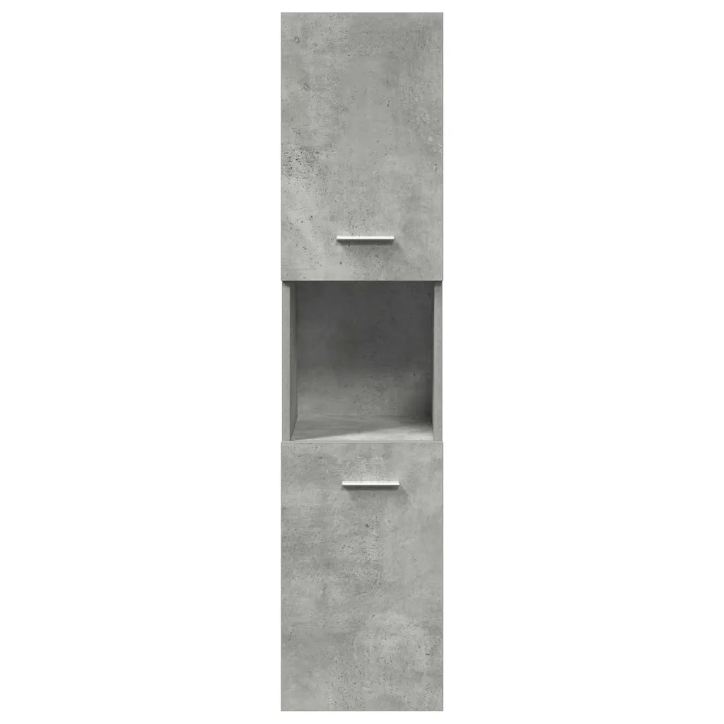 vidaXL Set Mobili da Bagno 3 pz Grigio Cemento in Legno Multistrato