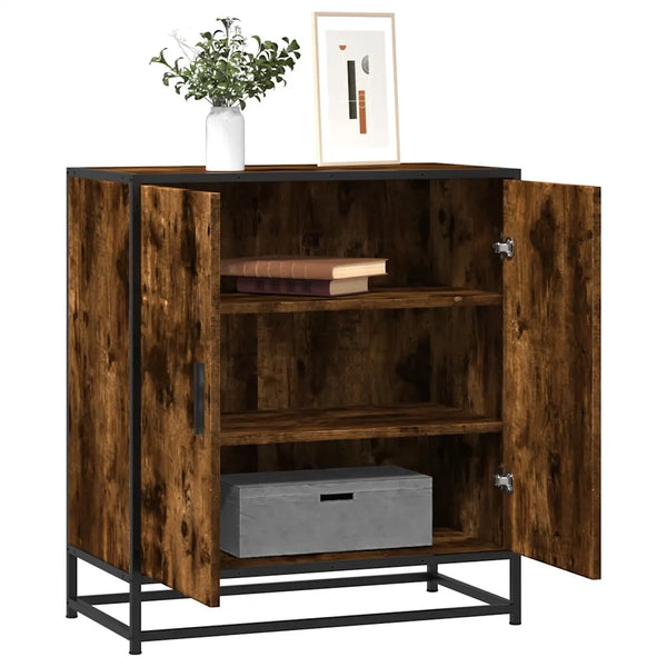Credenza-Buffet-Armadio da cucina Rovere Fumo 68x35x76 cm in Truciolato 215389