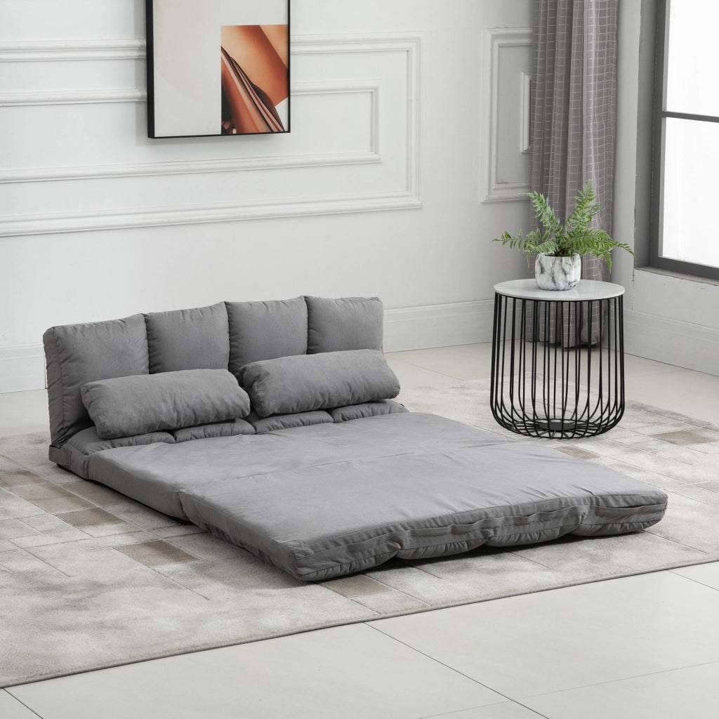 Poltrona reclinabile con poggiapiedi ¨C Zephmum ¨C Tessuto grigio