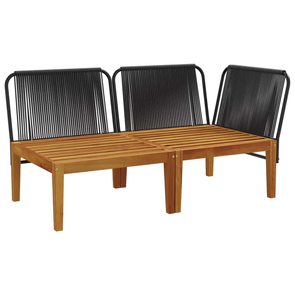 2 pcs Set da Giardino con Cuscini Naturale 42022072