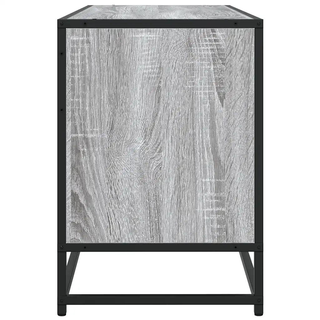 Mobile TV-Credenza TV-Console TV Grigio Sonoma 100x35x50 cm Legno Multistrato Metallo