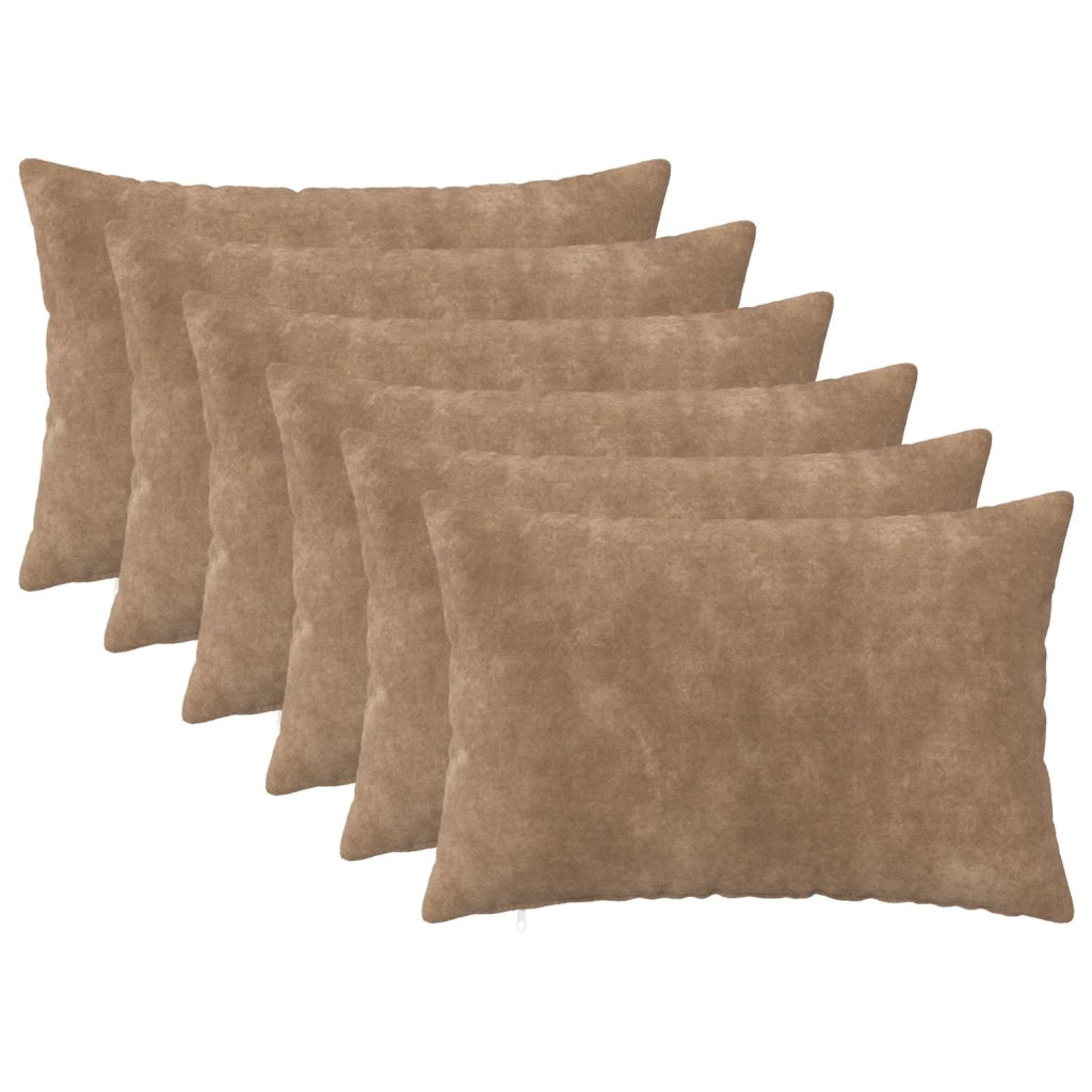 Federa 6 pcs HEERLEN Tortora 30 x 50 cm Fleece in microfibra 907806