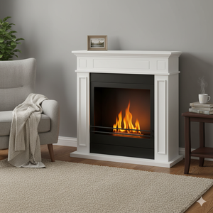 Camino a Bioetanolo da Pavimento 89,5x90,5x28 cm Jefferson Bianco