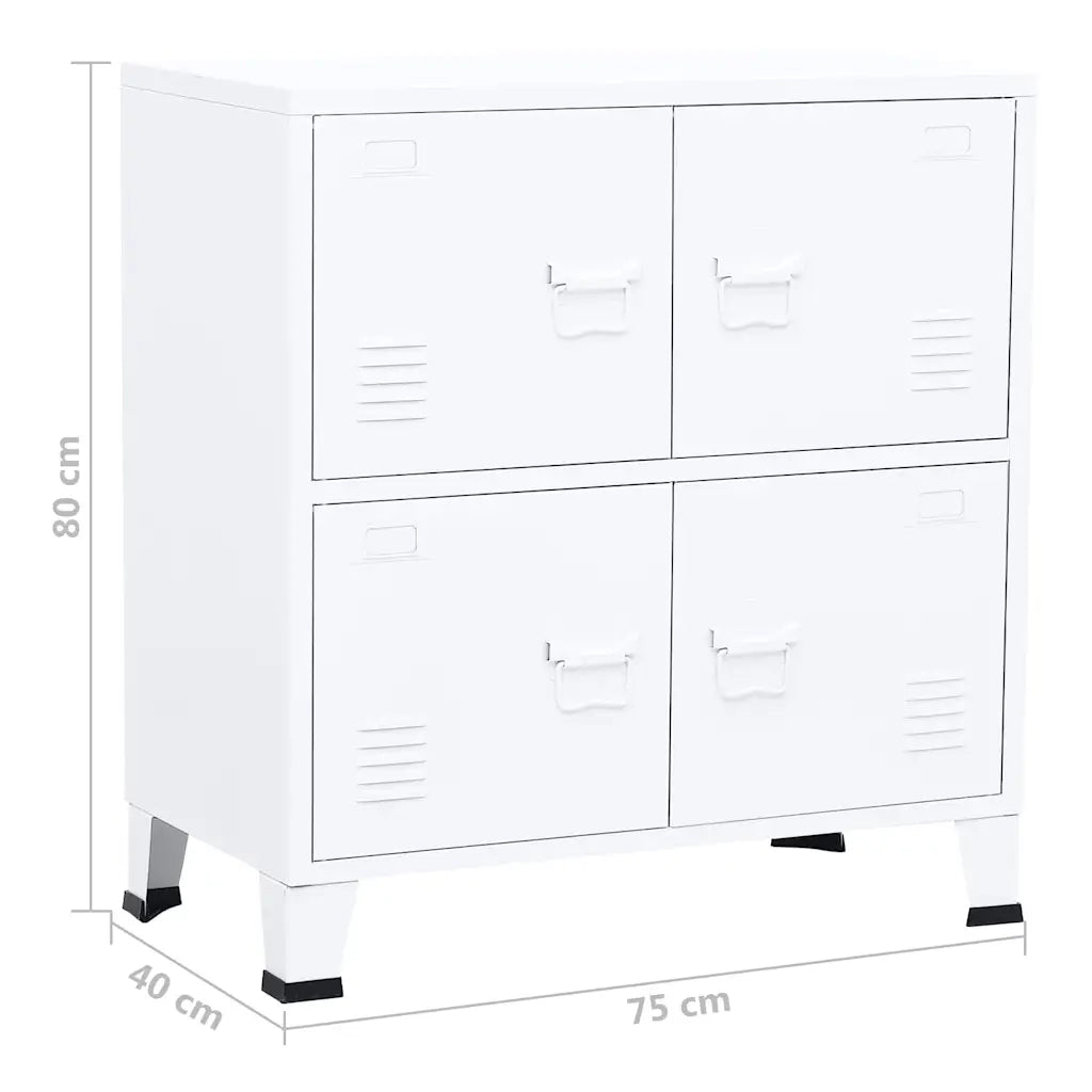Armadio Classificatore Industriale Bianco 75x40x80 cm Acciaio CFW5584748