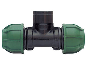 raccordo a compressione pn10 tee 90¦ femmina  mis. 20x1/2x20 cod:ferx.vit32257