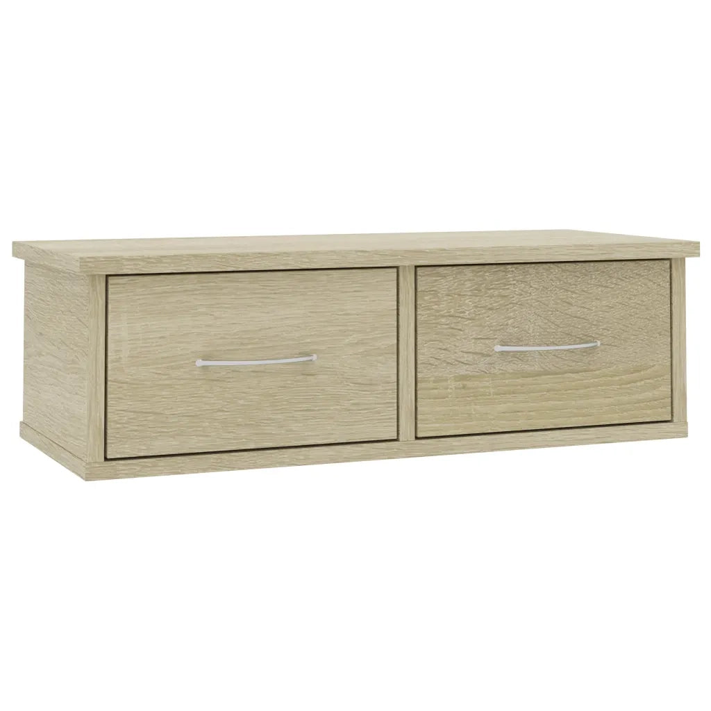 Scaffale Cassetti Parete Rovere Sonoma 60x26x18,5cm Multistrato 800588