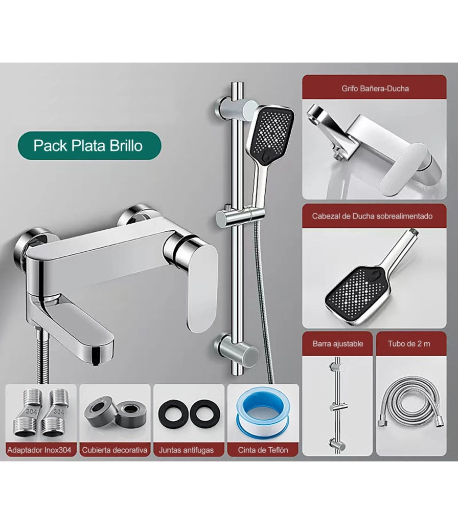 Colonna Doccia-Bagno LH-999+KIT | Rame Massiccio | Monocomando | Cuore Ceramico