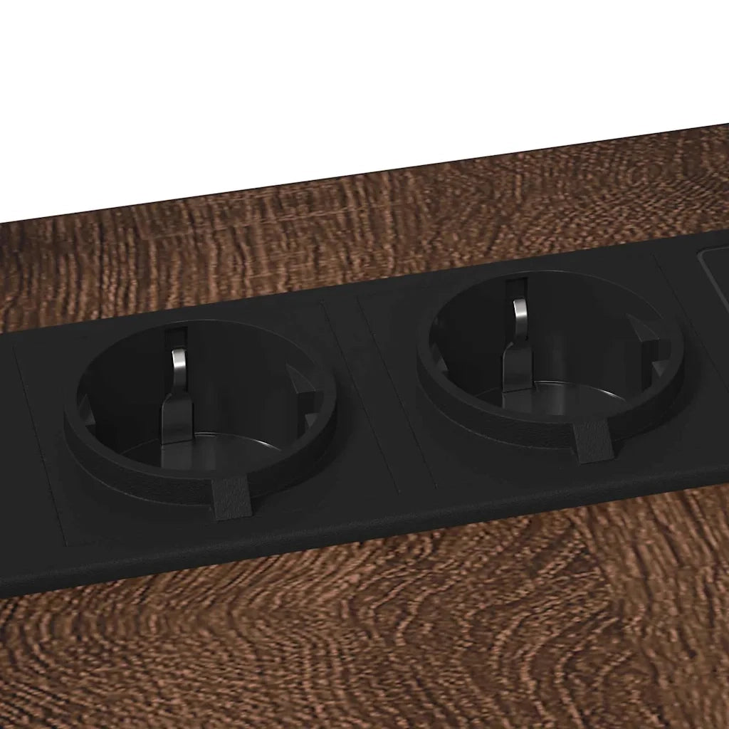 vidaXL Comodino Rovere marrone 41.5 x 26 x 60.5 cm Legno multistrato