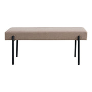 Panca Swindon, Beige, Tessuto, 36x100x42,5 cm