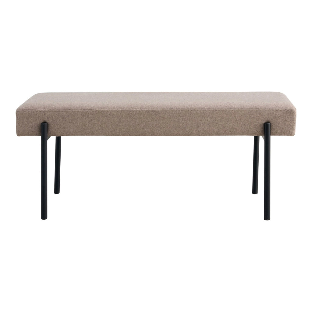 Panca Swindon, Beige, Tessuto, 36x100x42,5 cm