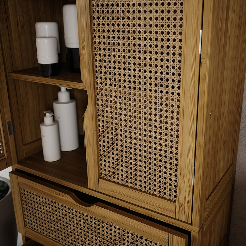 Mobiletto bagno Liora Bambù 60 x 110 cm Vicco