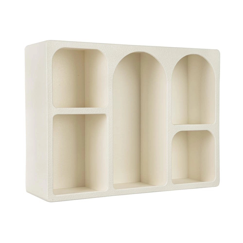 Mensola MDF Bianco Moderna da Parete 80x60 cm - SILKY