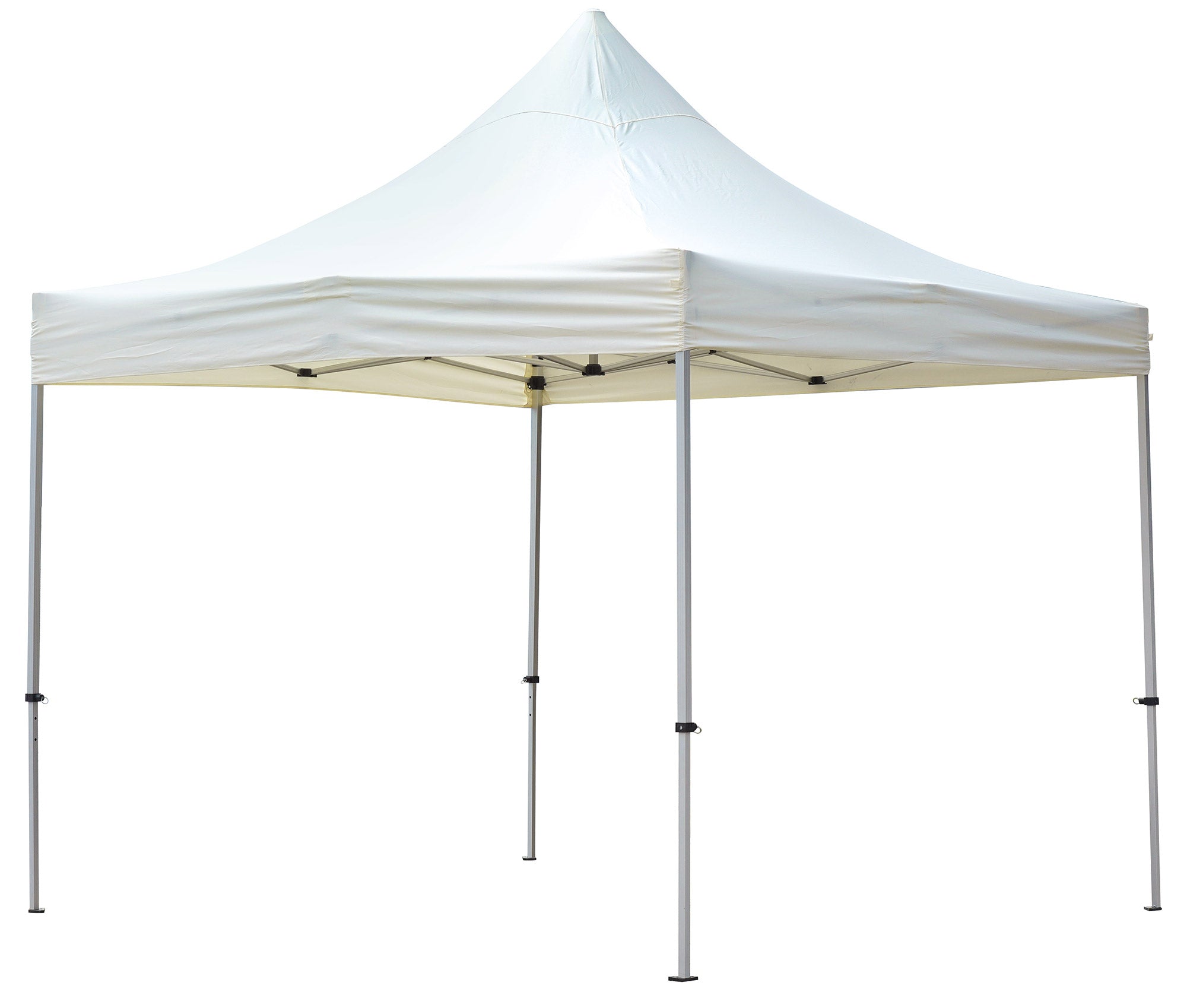 Gazebo da Giardino Pieghevole 3x3x3,25 m in Alluminio Tessuto Bianco