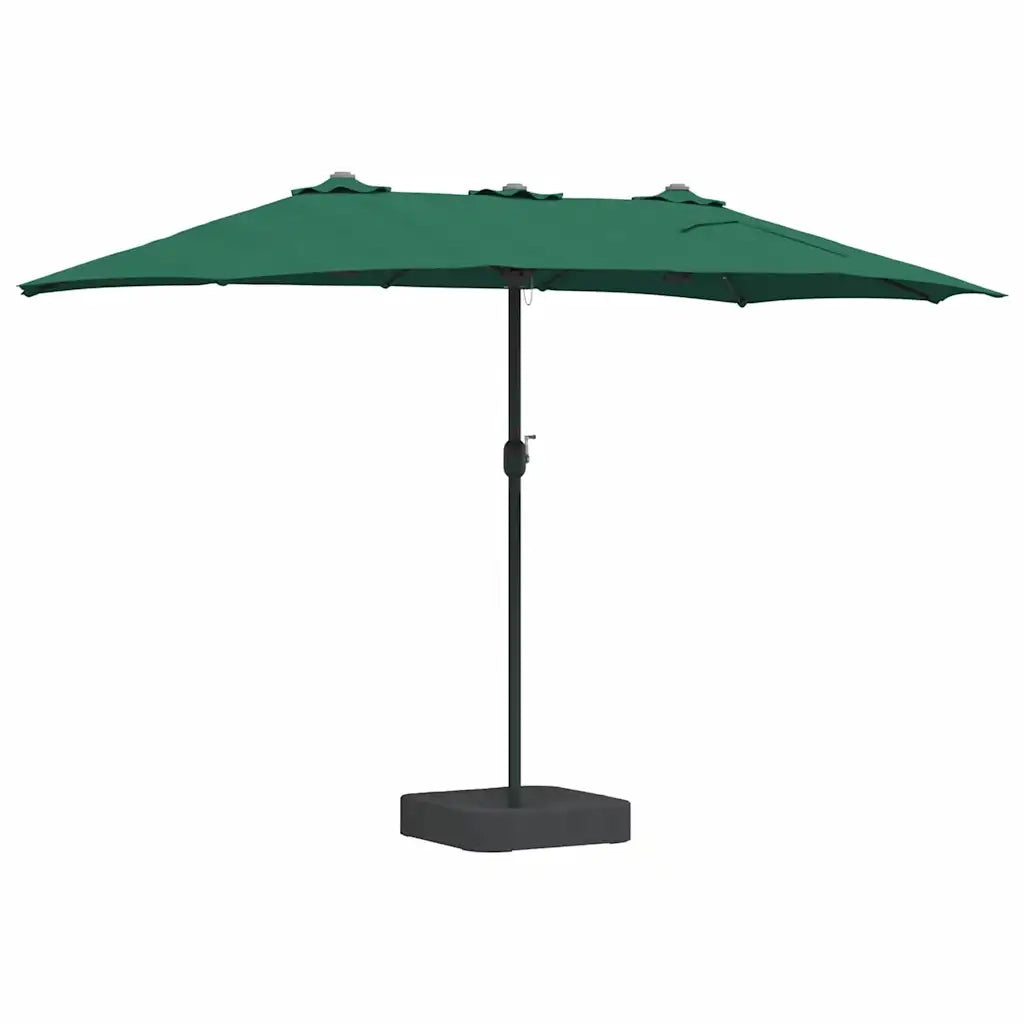 vidaXL Ombrello da giardino Verde 385 x 209 x 244 cm Tessuto
