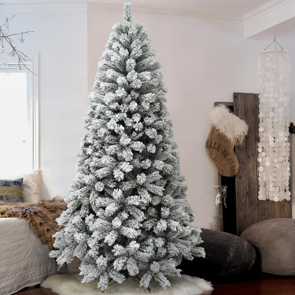 Albero Di Natale Innevato 180cm 655 Rami Realistico Super Folto base 94cm