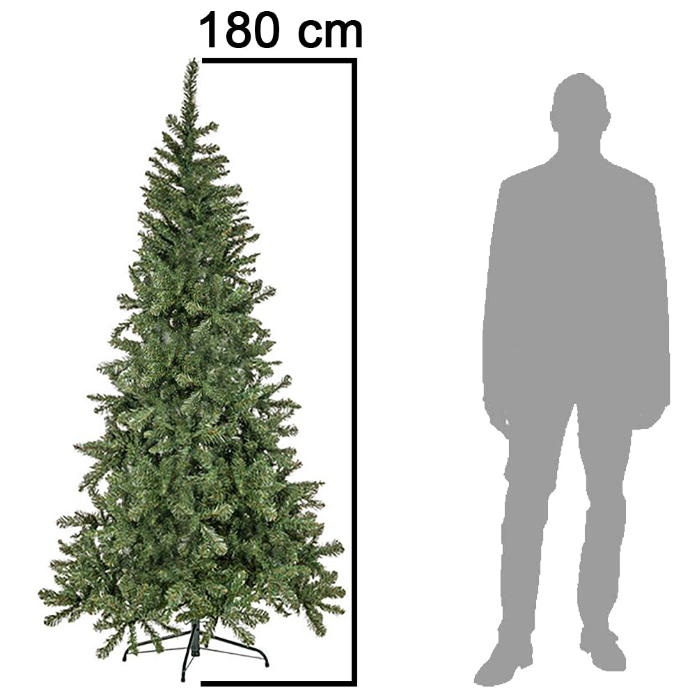Albero di Natale Verde 180cm 650 Rami Effetto realistico Decorazione Natalizia