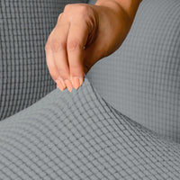 Copridivano Elasticizzato 3 Posti in Poliestere Leslie Grigio Chiaro