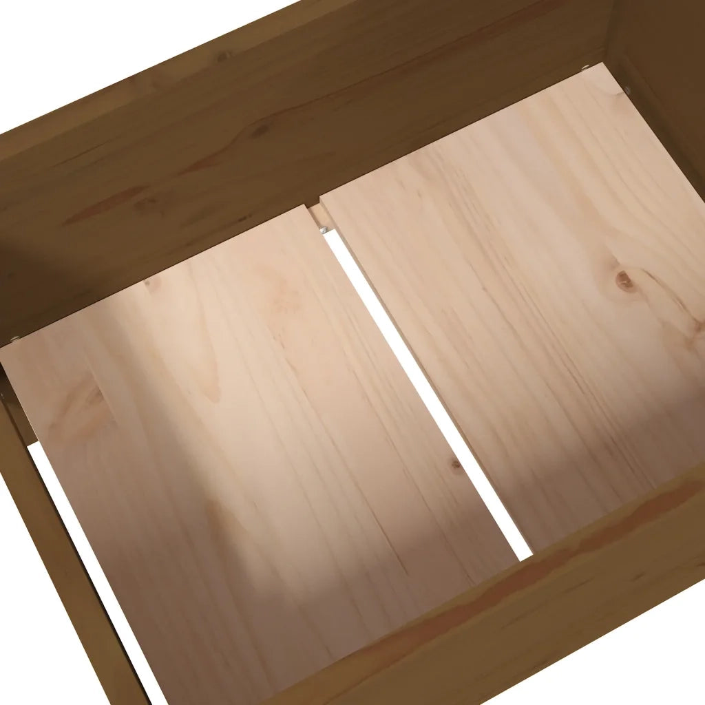 Fioriera Marrone Ambra 178,5x44x75 cm in Legno Massello di Pino 822250