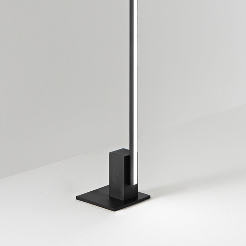 Piantana Moderna Syncro Alluminio Nero Acrilico Led 30W Cct 3000/4000/6000K