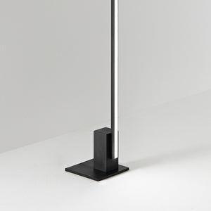 Piantana Moderna Syncro Alluminio Nero Acrilico Led 30W Cct 3000/4000/6000K