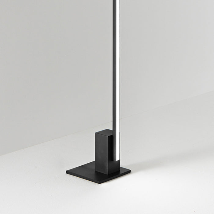 Piantana Moderna Syncro Alluminio Nero Acrilico Led 30W Cct 3000/4000/6000K