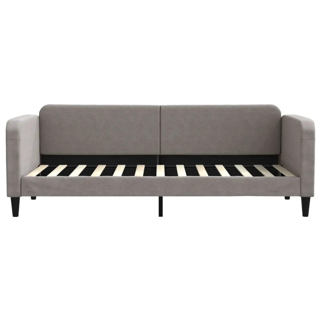 Divano Letto Estraibile con Cassetti-Sofa Letto-Daybed Tortora 80x200 cm Tessuto 602436