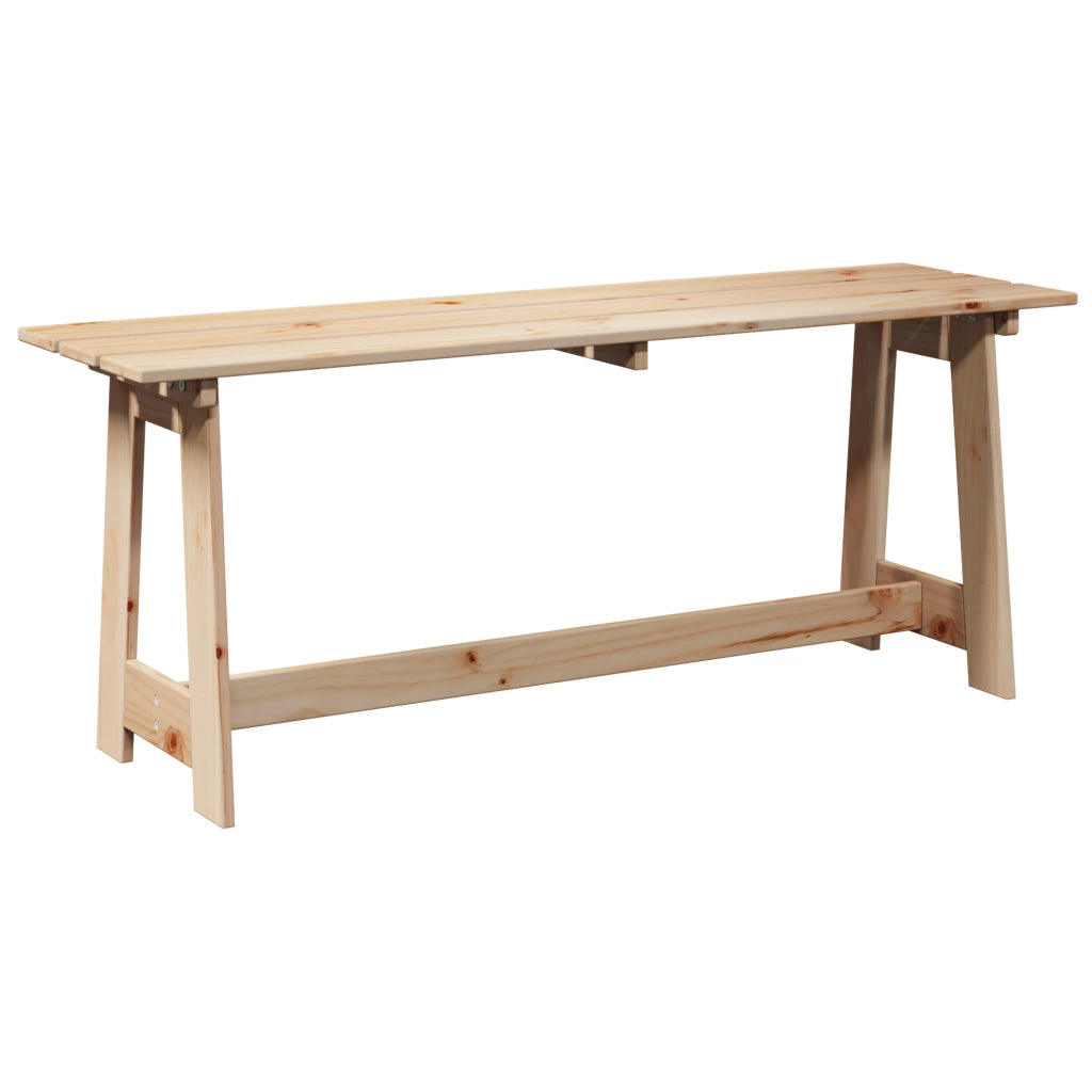 Panchina da esterno 119x35x47 cm in legno massello di pino