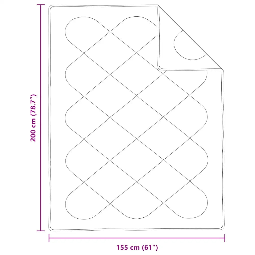 Piumone Bianco 200 x 155 x 4 cm Poliestere 42007759