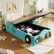letto imbottito flanella blu 90 x 200 cm