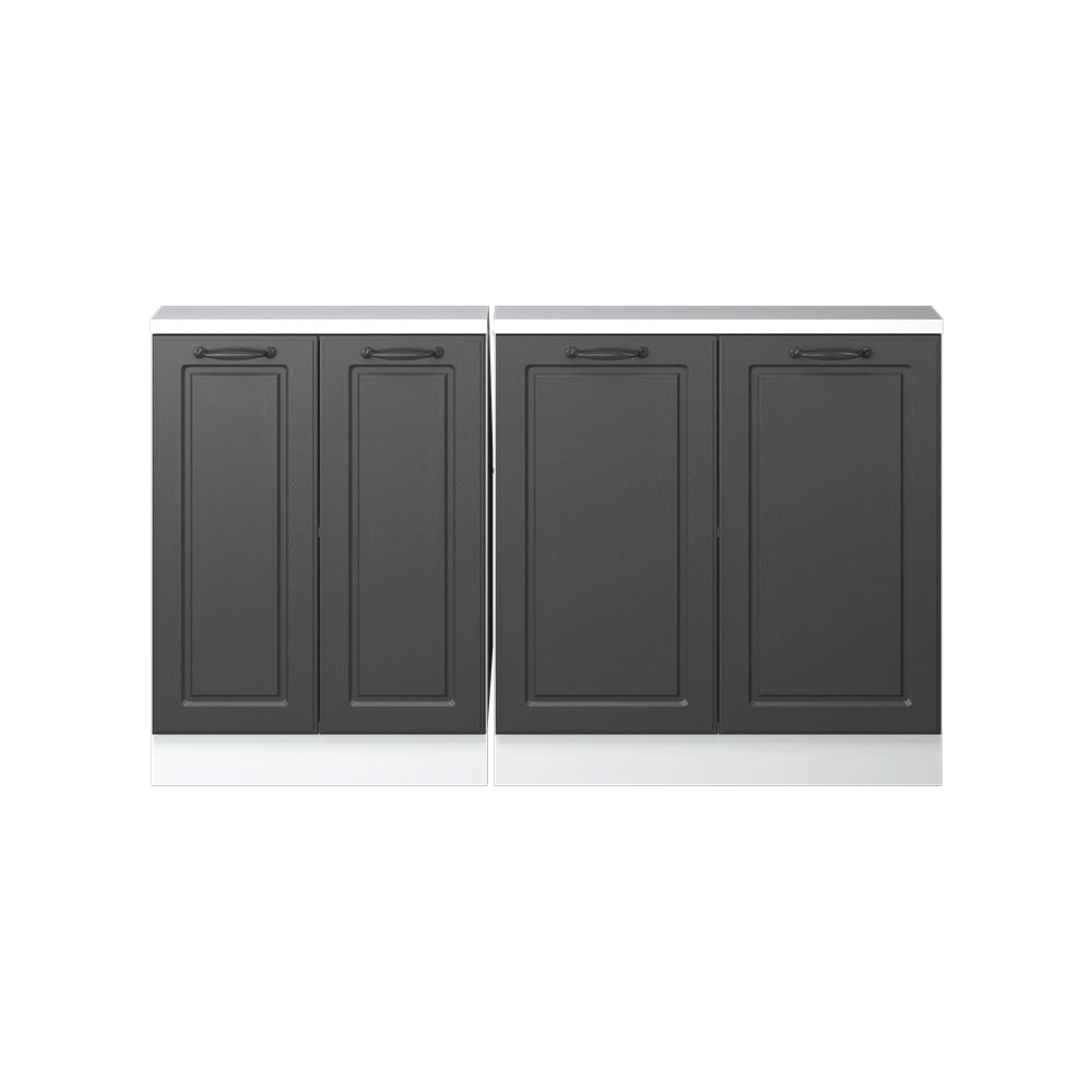 Set di mobili sottotetto Rion Antracite rustico/Bianco Set di 2 Vicco