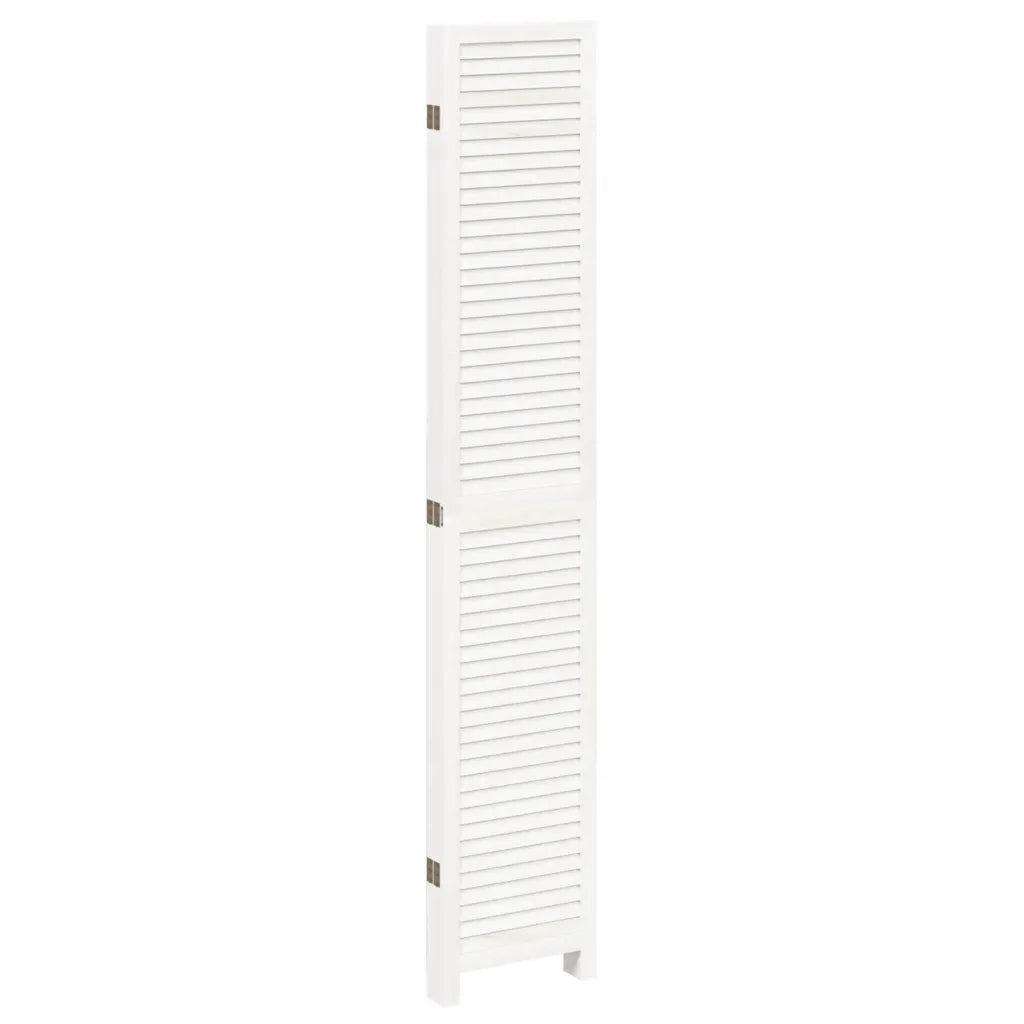 Divisorio Ambienti | Divider per stanze | Paravento 5Pannelli Bianco Legno Massello di Paulownia