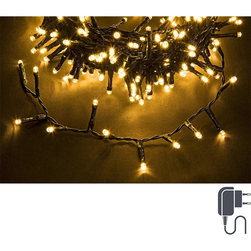 Luci a led natale classic filo verde 760 led