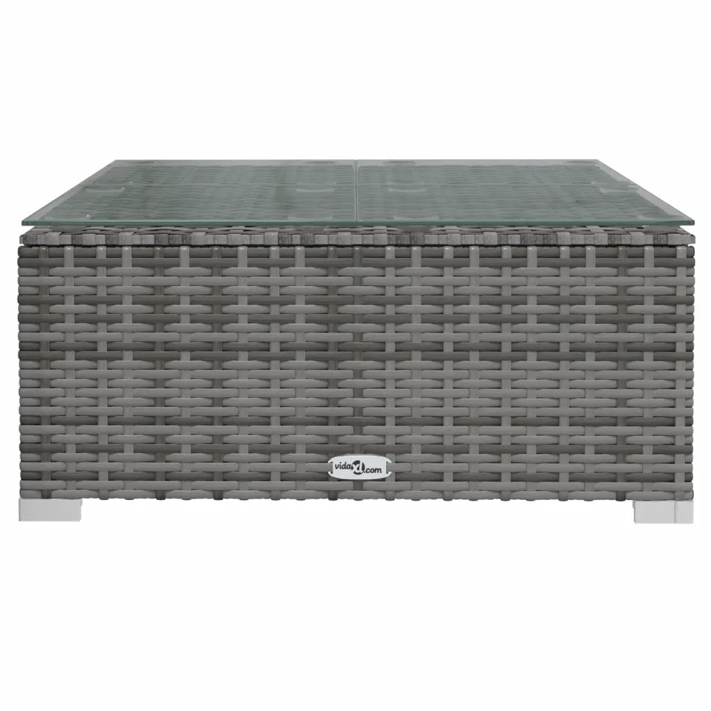 Set Divani da Giardino 3 pz | Set Salotto da Giardino con Cuscini in Polyrattan Grigio